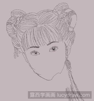 简笔画教程：教你画古代美女