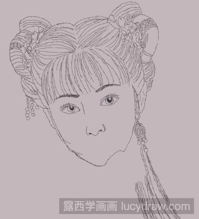 简笔画教程：教你画古代美女