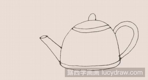 茶壶简笔画过程