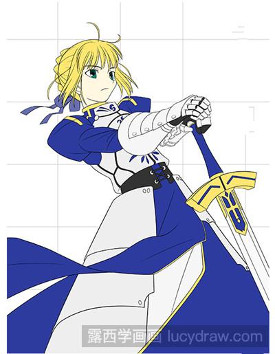 漫画教程：教你画Saber