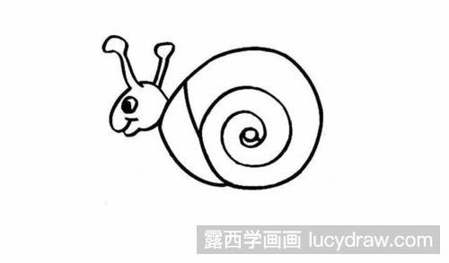 蜗牛简笔画教程
