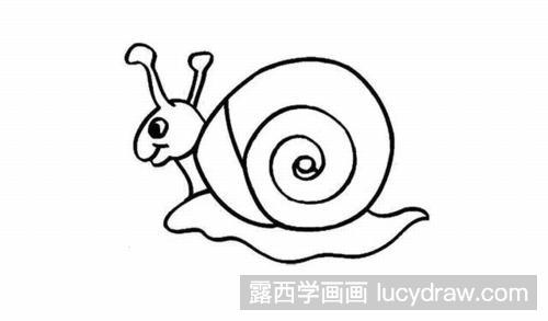 蜗牛简笔画教程