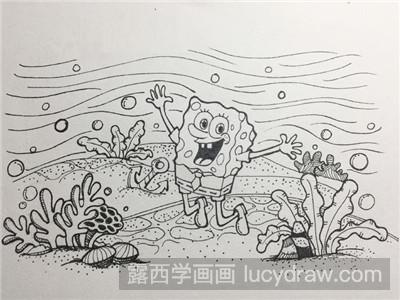 海绵宝宝简笔画教程