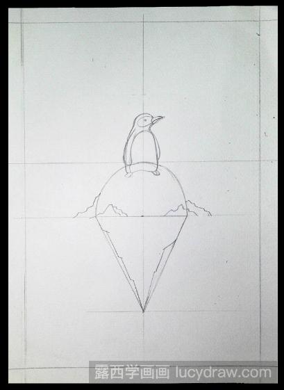 水彩手绘插画教程：南极小企鹅的画法