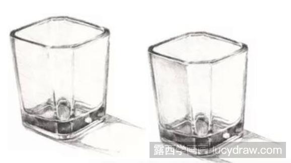 素描教程：怎么画玻璃杯子