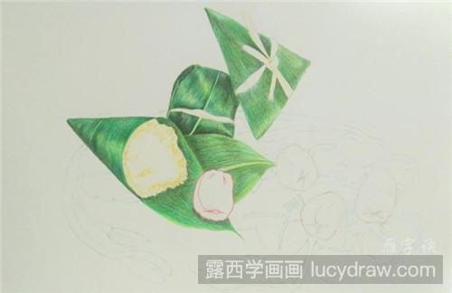 粽子彩铅画教程