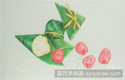 粽子彩铅画教程