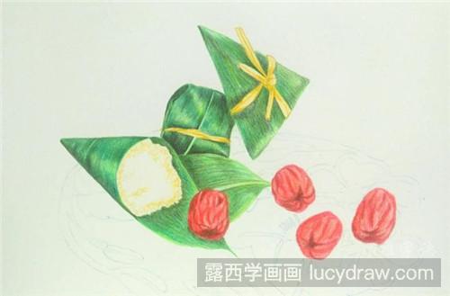 粽子彩铅画教程