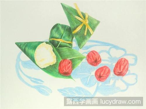 粽子彩铅画教程