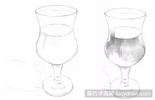 素描教程：怎么画红酒杯