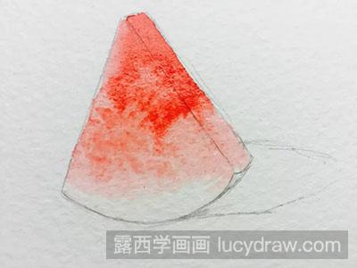 水彩画教程：怎么画西瓜