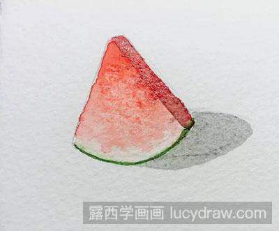 水彩画教程：怎么画西瓜