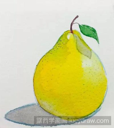 水彩画教程：怎么画柚子
