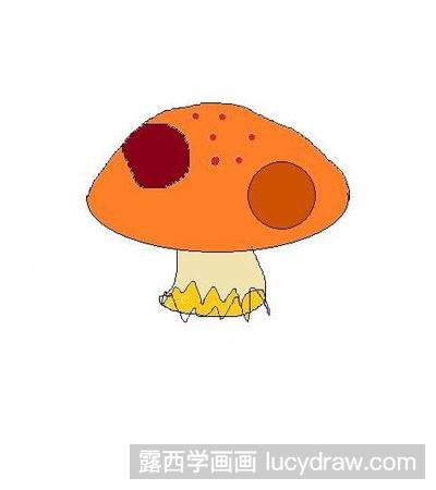 毒蘑菇简笔画白毒图片