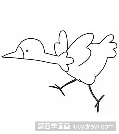 简笔画教程：怎么画鸵鸟