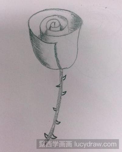 素描教程：教你画玫瑰花