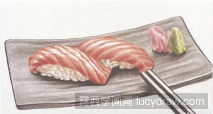 彩铅画教程：教你画寿司
