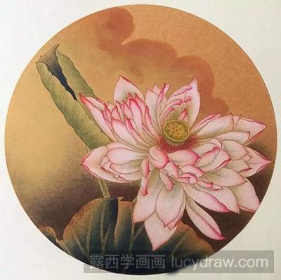 工笔画教程：怎么画荷花《怒放》