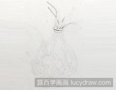 彩铅画教程：教你画树枝草莓