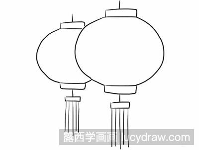 简笔画教程：怎么画灯笼