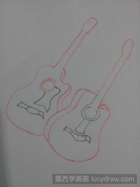 彩铅画教程：教你怎样用彩铅画出漂亮的吉他