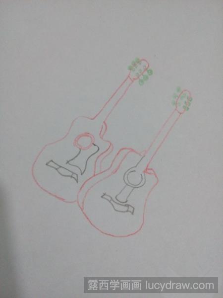 彩铅画教程：教你怎样用彩铅画出漂亮的吉他