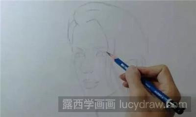 素描教程：教你画Esther heesch头像