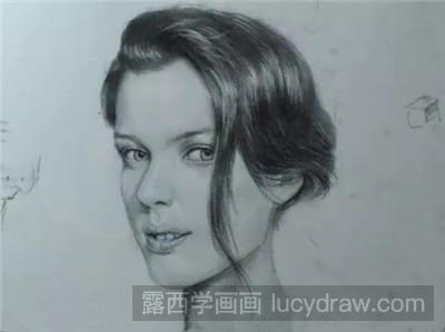 素描教程：教你画Esther heesch头像