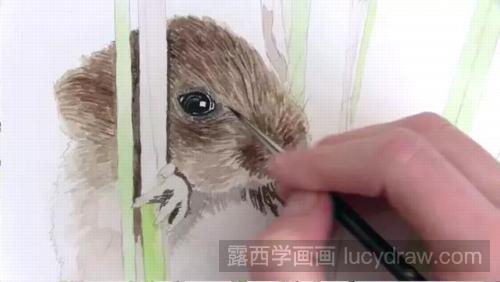 小老鼠水彩画教程
