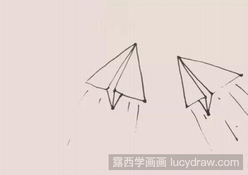 纸飞机儿童画教程