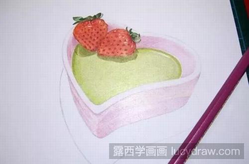 彩铅画教程：两颗小草莓