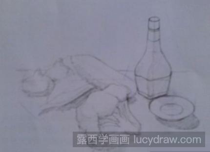 素描教程：教你画蔬菜和酱油