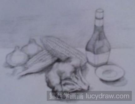 素描教程：教你画蔬菜和酱油