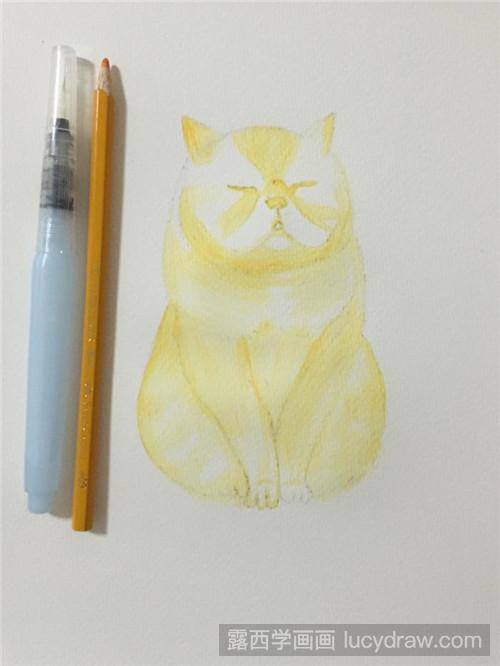 加菲猫彩铅画教程