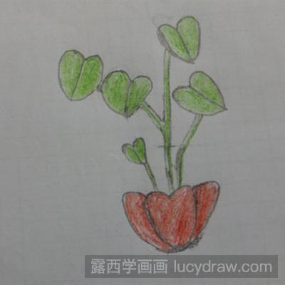 儿童画教程：教你画简单的绿萝