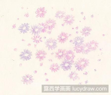 彩铅画教程：教你画彩铅小雏菊