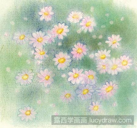 彩铅画教程：教你画彩铅小雏菊