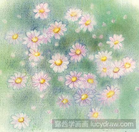 彩铅画教程：教你画彩铅小雏菊