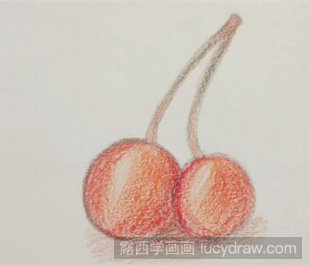 彩铅画入门教程：樱桃的画法