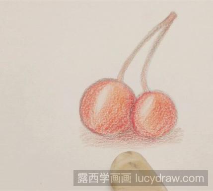 彩铅画入门教程：樱桃的画法