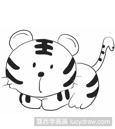 简笔画教程怎么画可爱的小老虎