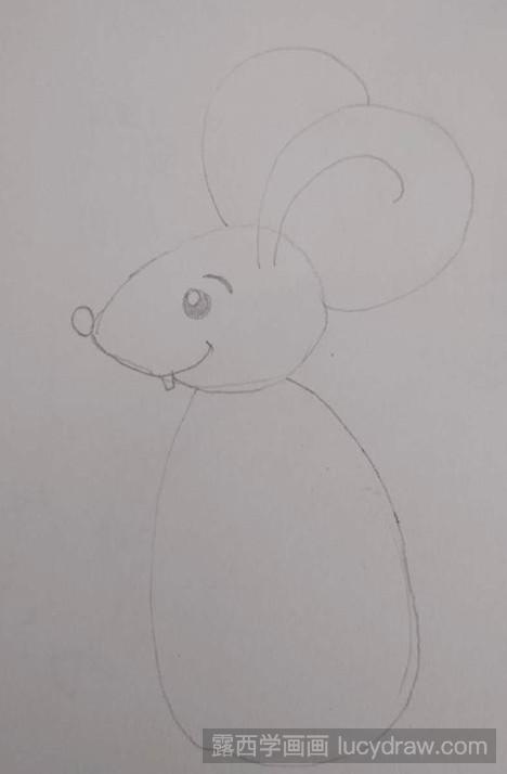 简笔画教程：教你画一只贪吃的小老鼠
