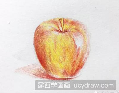 彩铅画教程：教你画一个苹果