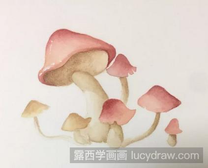 水彩画教程：教你画小蘑菇