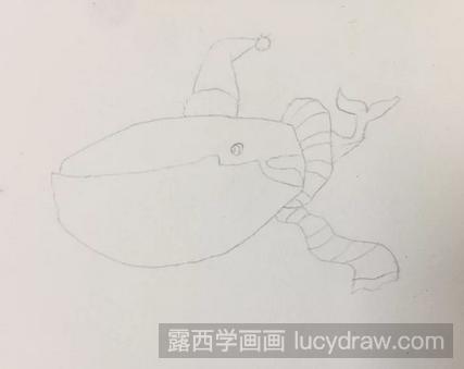水彩画教程：教你画过冬的小鲸鱼