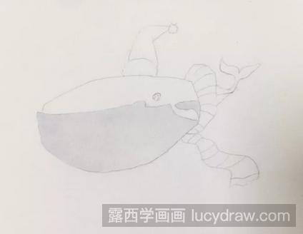 水彩画教程：教你画过冬的小鲸鱼