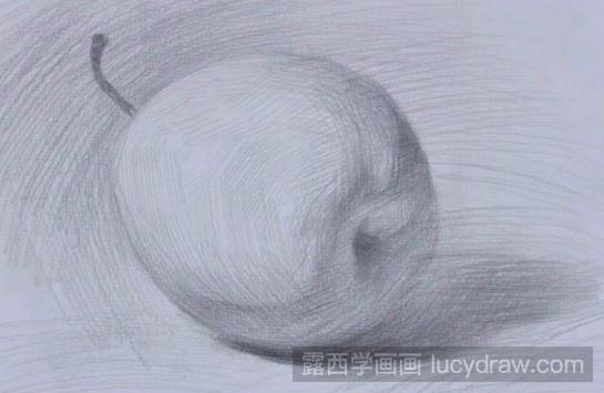 素描单个梨子的画法教程