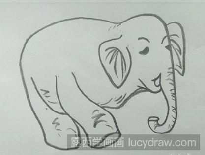 儿童画教程：教你和蔼可亲的大象