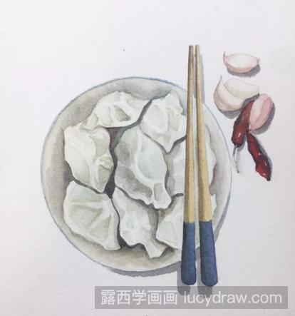 水彩画教程：教你画饺子