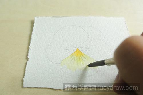 水彩画教程：教你画三色堇花瓣